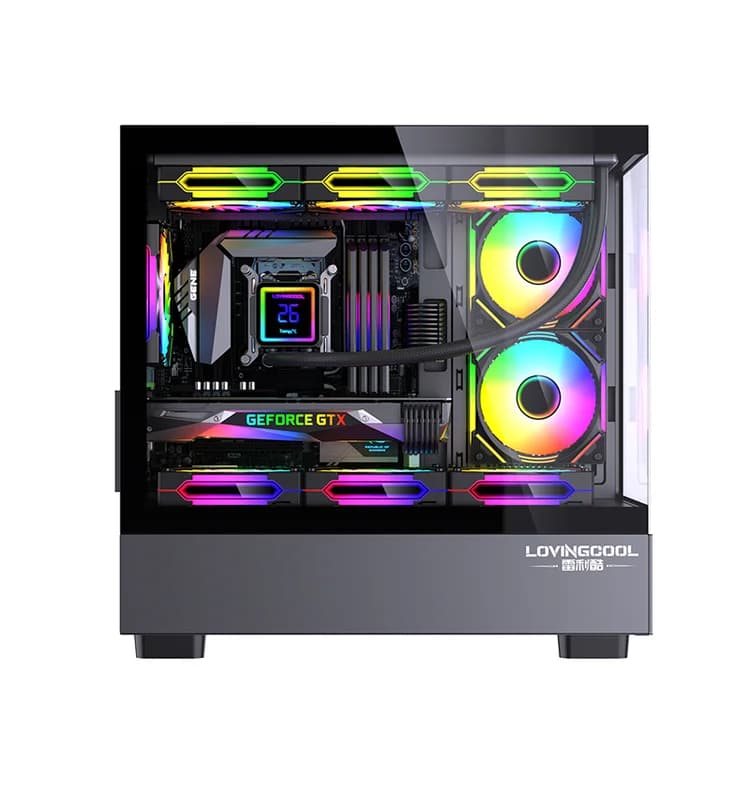 Boîtier Gamer LovingCool LC-XW Pro Black LOVINGCOOL - Vue 1 | Laptek Store Tunisie