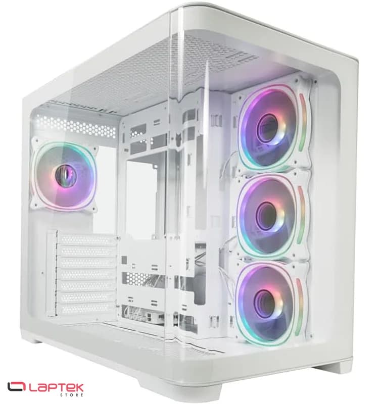 Boîtier PC Gamer LC-Power 8001W Pro Storm Light - Blanc - ARGB LC-POWER - Vue 1 | Laptek Store Tunisie