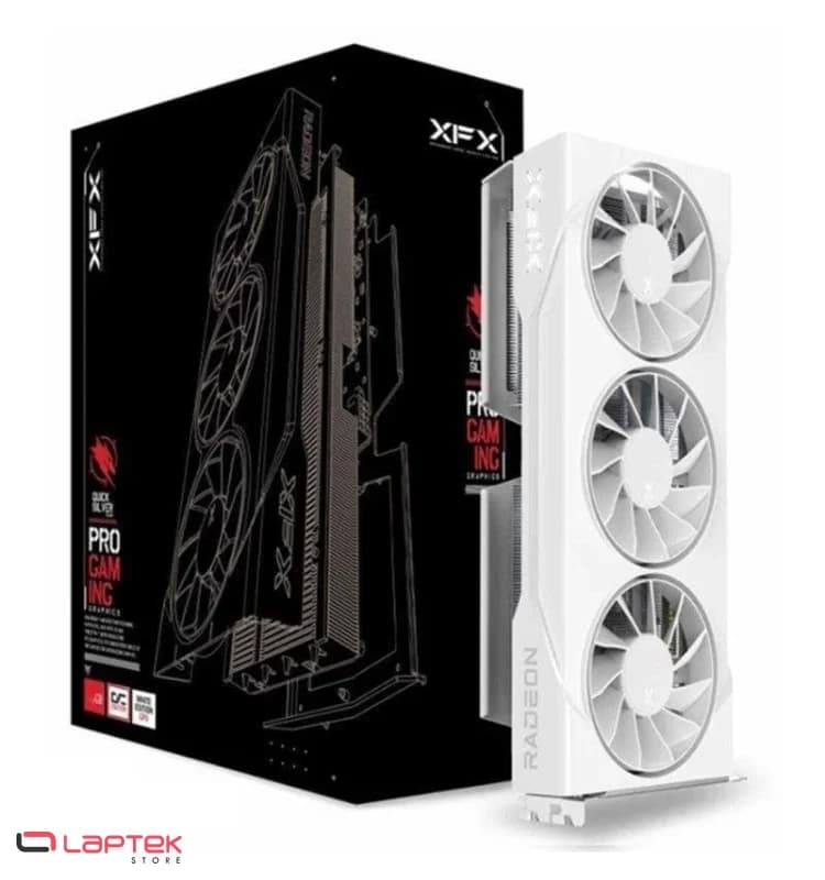 Carte Graphique XFX Radeon SWIFT RX 9060 XT 16GB OC GDDR6 3 Fans white - Vue 1 | Laptek Store Tunisie