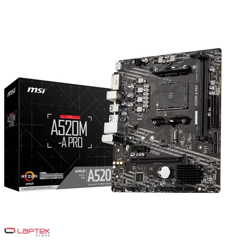 Carte Mère MSI A520M-A PRO MSI - Vue 1 | Laptek Store Tunisie
