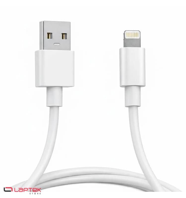 Câble Chargeur Black Wave Lightning Blanc - Vue 1 | Laptek Store Tunisie