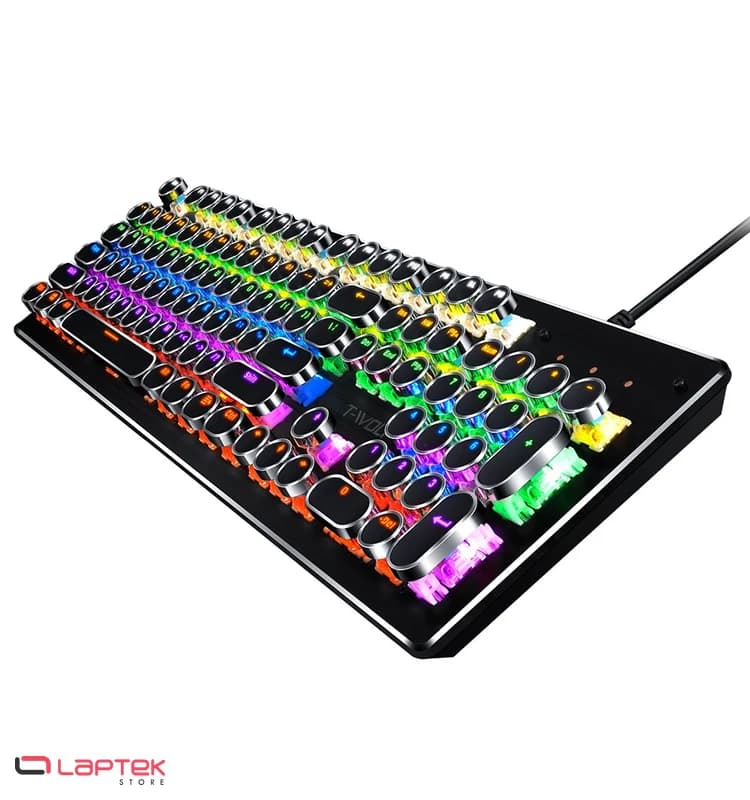 Clavier Gaming T-WOLF T75 Mécanique RGB 104 Touches, Blue Switch, Panneau Métallique – Black - Vue 1 | Laptek Store Tunisie