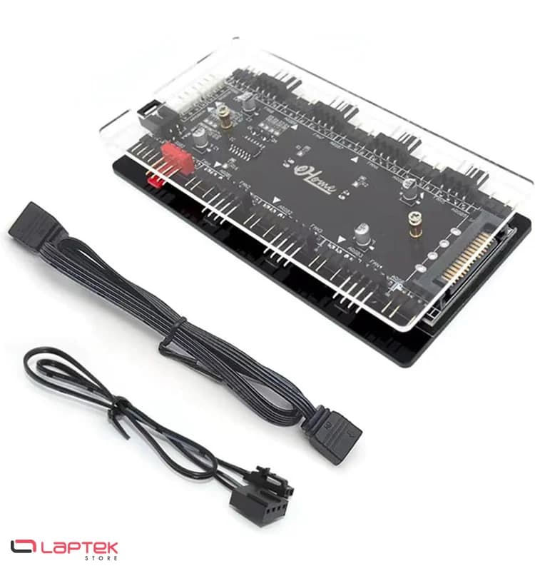 Convertisseur RGB 12V vers ARGB 5V – Hub de Contrôle RGB & PWM pour Ventilateurs PC - Vue 1 | Laptek Store Tunisie
