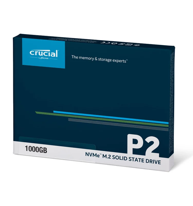 Disque Dur Interne SSD Crucial P2 M.2 PCIe NVMe / 1 To CRUCIAL - Vue 1 | Laptek Store Tunisie