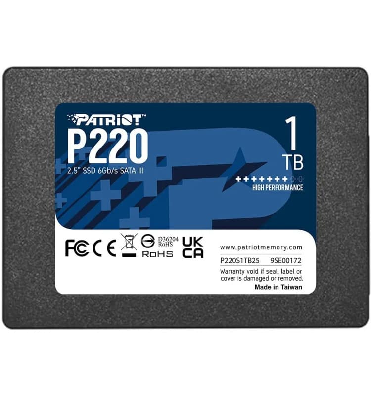Disque Dur SSD Interne Patriot P220 1To 2.5" SATA III Patriot - Vue 1 | Laptek Store Tunisie