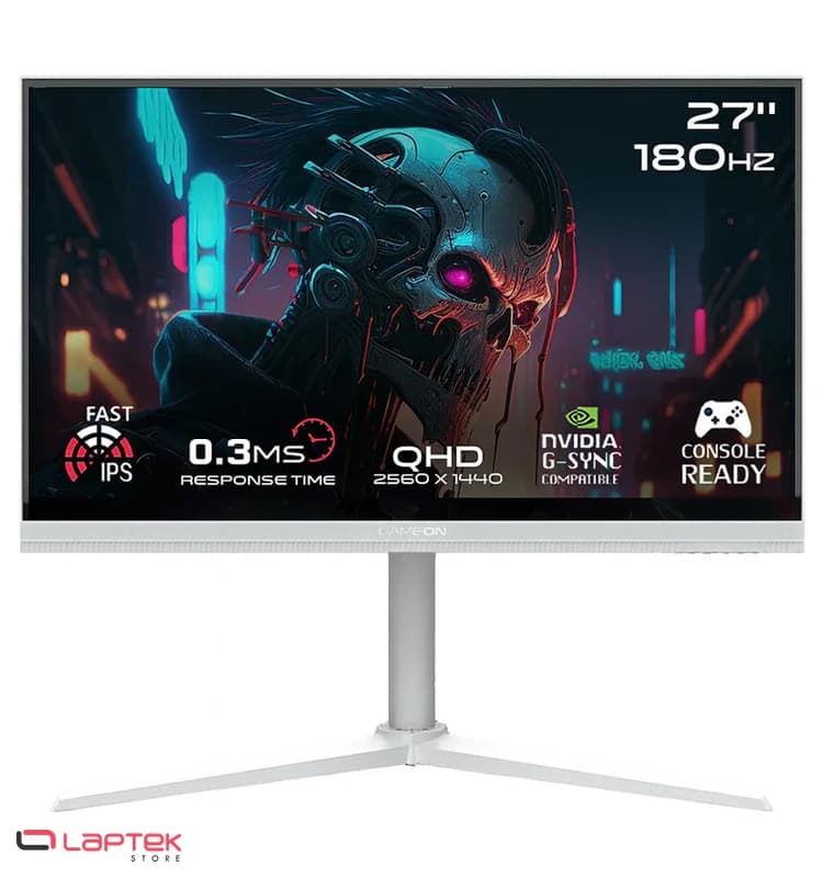 Ecran Gaming Gameon Arctic Pro Series GOA27QHD180IPS 27'' QHD 180Hz Fast IPS Blanc GAMEON - Vue 1 | Laptek Store Tunisie