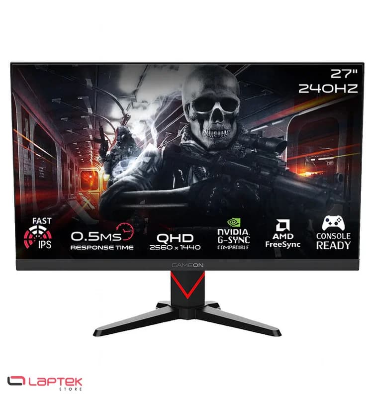 Ecran Gaming Gameon Dominator Series GOMD27QHD240IPS 27'' QHD 240Hz Fast IPS Noir GAMEON - Vue 1 | Laptek Store Tunisie