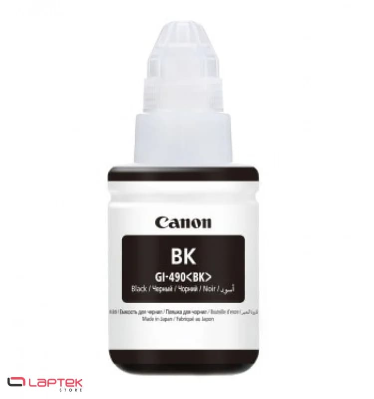Encre Compatible Canon GI-490BK Noir – Adaptable CANON - Vue 1 | Laptek Store Tunisie