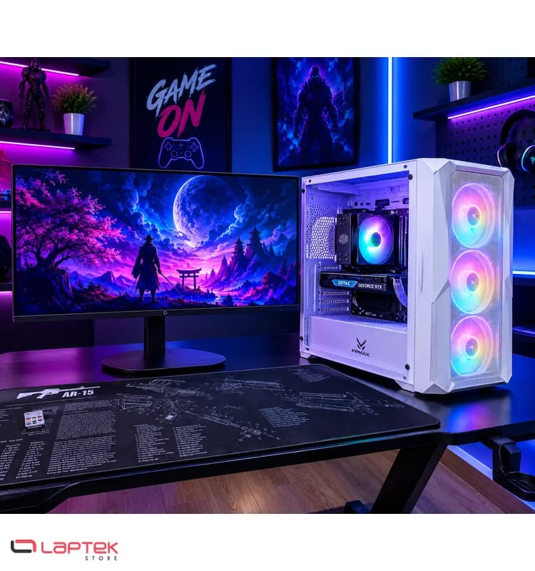 Full Setup Gamer Ryzen 7 5800X | 16 Ram DDR4 | RTX 5060 TI 8Gb Zotac | 256 SSD Nvme | COOLER MASTER GA27FC 27" FHD 120Hz IPS - Vue 1 | Laptek Store Tunisie