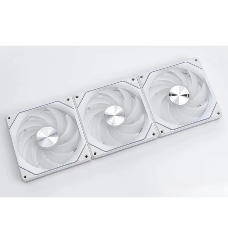 Pack 3 Ventilateurs AIYOUNGO GAUSS FAN White – 120mm, Pales Inversées (Reverse Blade) & ARGB - Vue 1 | Laptek Store Tunisie