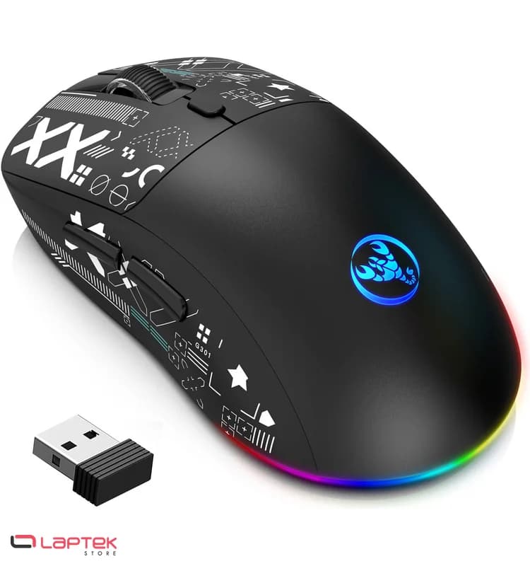 Souris Gaming sans Fil / Bluetooth HXSJ T90 - Black HXSJ - Vue 1 | Laptek Store Tunisie