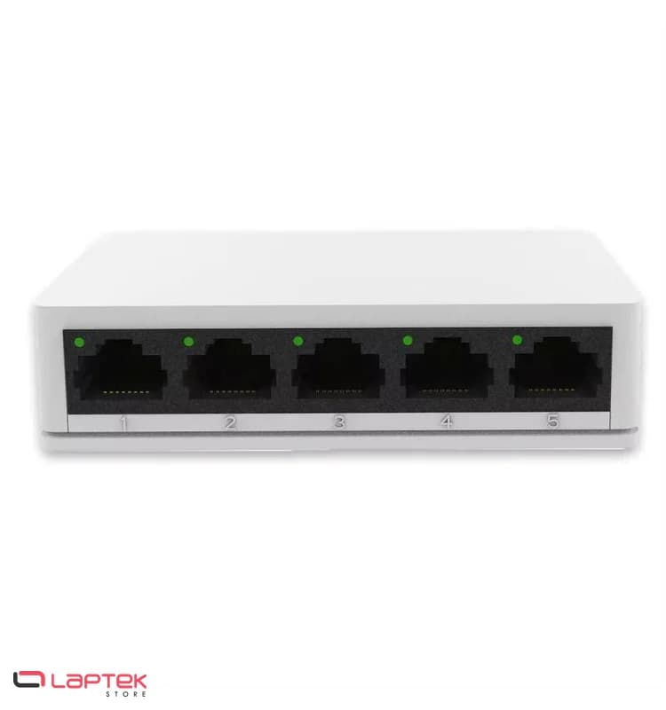 Switch PIX-LINK 5 Ports 10/100 MBPS - Blanc - Vue 1 | Laptek Store Tunisie