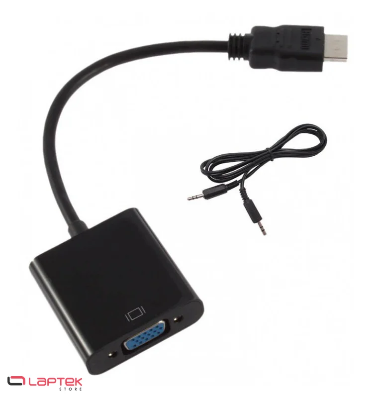 Adaptateur HDMI vers VGA avec Audio - Vue 1 | Laptek Store Tunisie