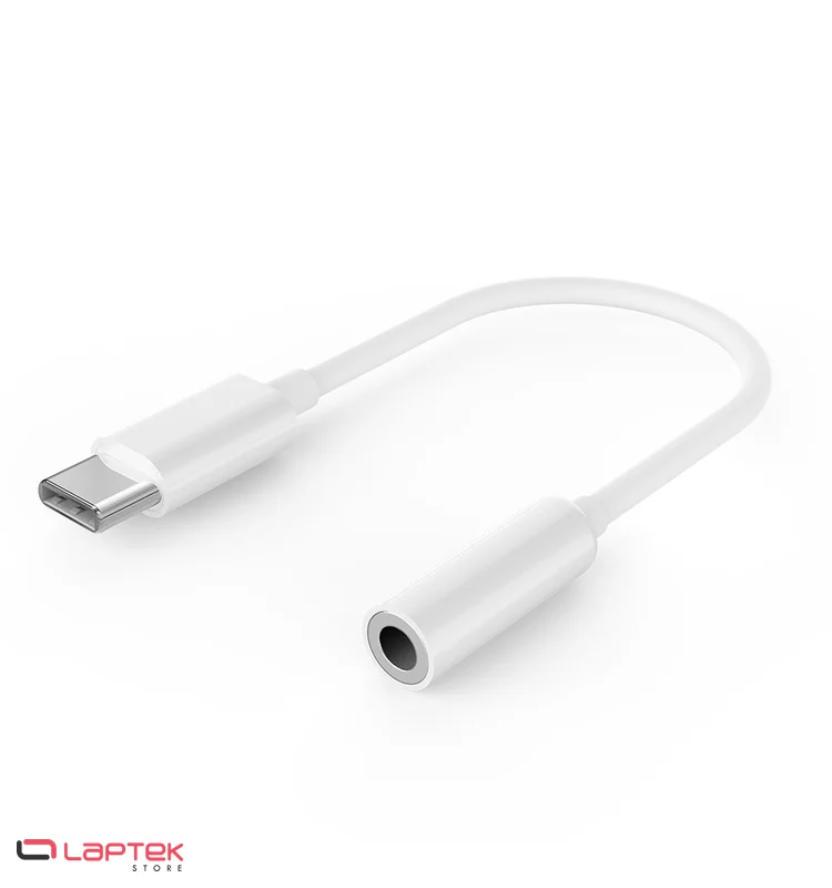 Adaptateur Type-C vers Jack 3.5 mm - Blanc - Vue 1 | Laptek Store Tunisie