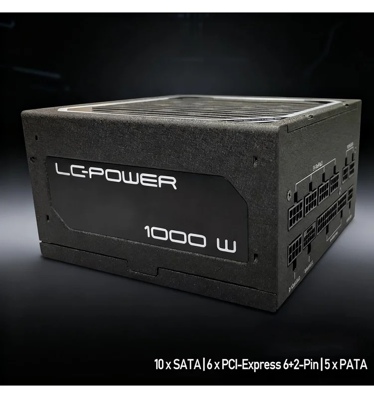 BLOC ALIMENTATION LC-X1000, FULL MODULE 80PLUS GOLDCPU 4+4pi LC-POWER - Miniature 4