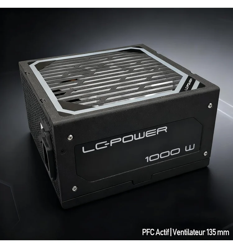 BLOC ALIMENTATION LC-X1000, FULL MODULE 80PLUS GOLDCPU 4+4pi LC-POWER - Miniature 5