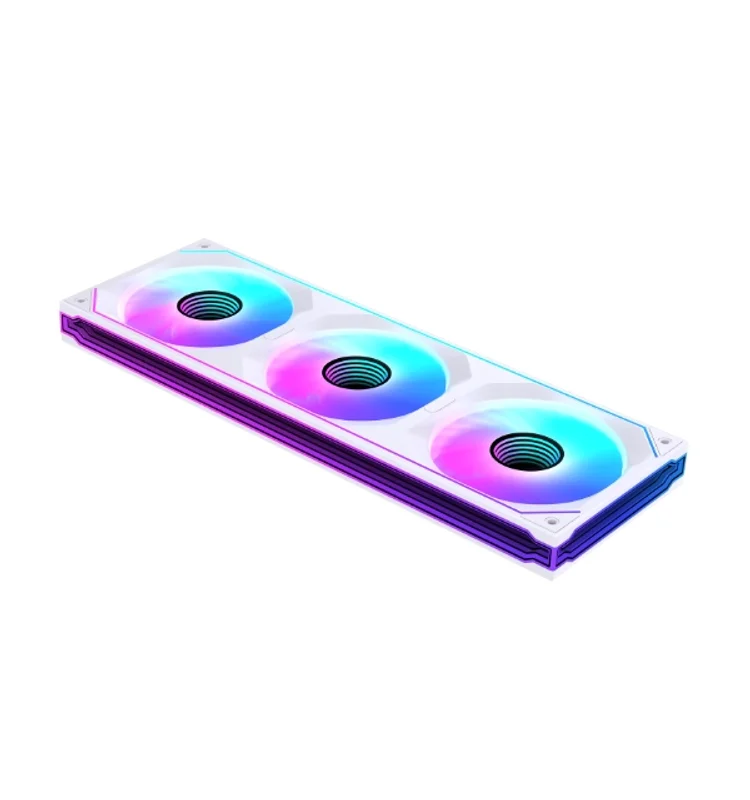 Bloc de Ventilation Intégré LOVINGCOOL LG-360-Y White – 360mm, Pales Inversées, 5V ARGB & Miroir Infini LOVINGCOOL  - Miniature 3