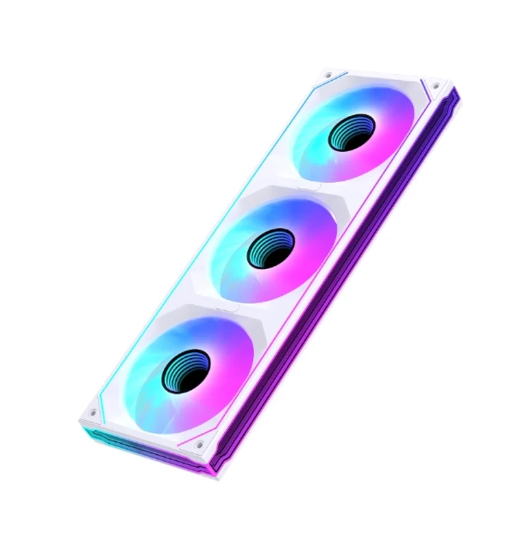 Bloc de Ventilation Intégré LOVINGCOOL LG-360-Y White – 360mm, Pales Inversées, 5V ARGB & Miroir Infini LOVINGCOOL  - Miniature 4