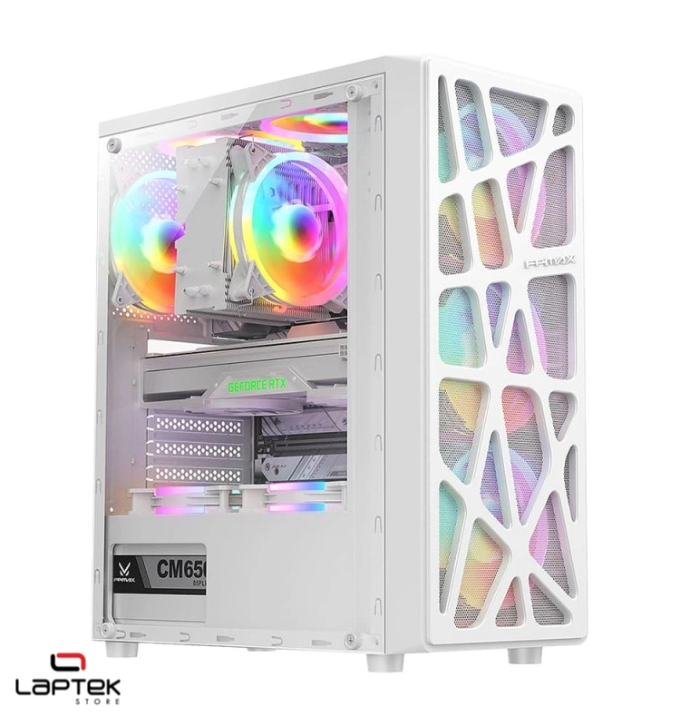 BOITIER GAMER FPMAX CORTEX BLANC 4X12cm RGB FAN FPMAX  - Vue 1 | Laptek Store Tunisie