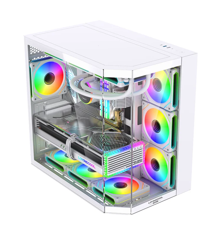 Boîtier Gamer GameMax LC-HXZ White LOVINGCOOL  - Vue 1 | Laptek Store Tunisie
