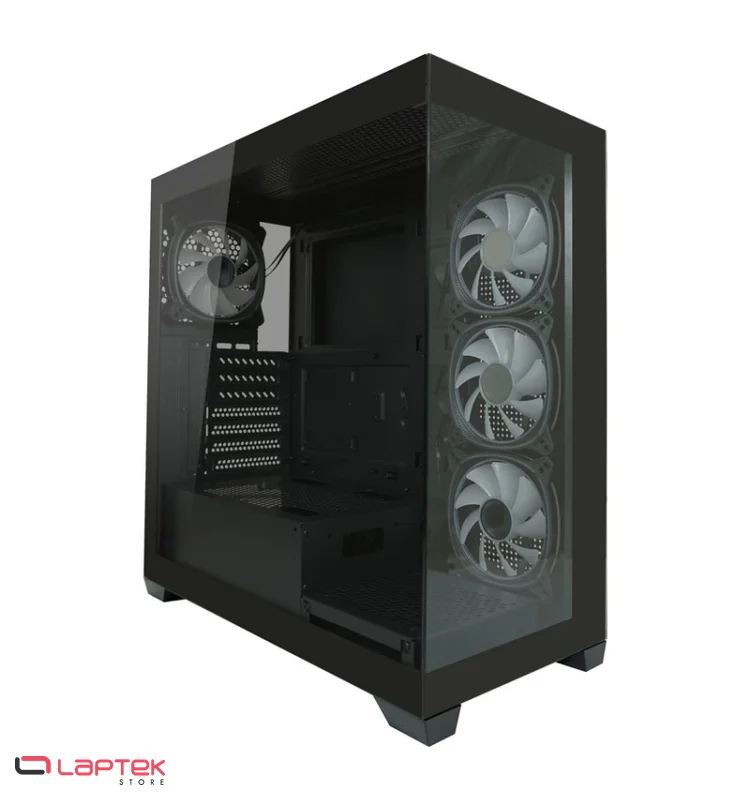 Boîtier Gamer LC-POWER Gaming 715B Seamless_X BLACK LC-POWER - Miniature 3