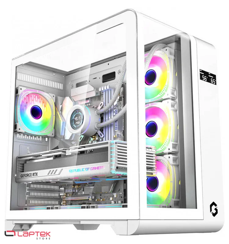 Boîtier Gaming Gameon Go Infinity Elite Mini Tour ARGB Blanc GAMEON - Vue 1 | Laptek Store Tunisie