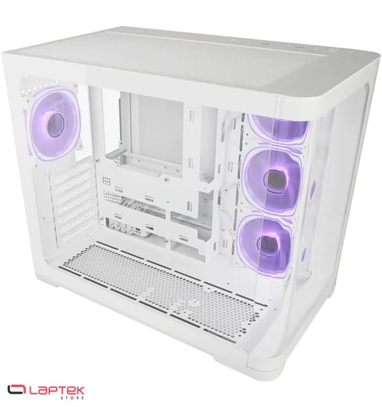 Boîtier PC Gamer LC-Power 8001W Pro Storm Light - Blanc - ARGB LC-POWER - Miniature 4