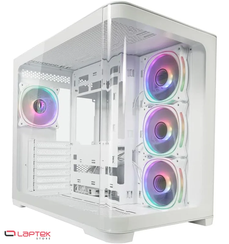 Boîtier PC Gamer LC-Power 8001W Pro Storm Light - Blanc - ARGB LC-POWER - Vue 1 | Laptek Store Tunisie