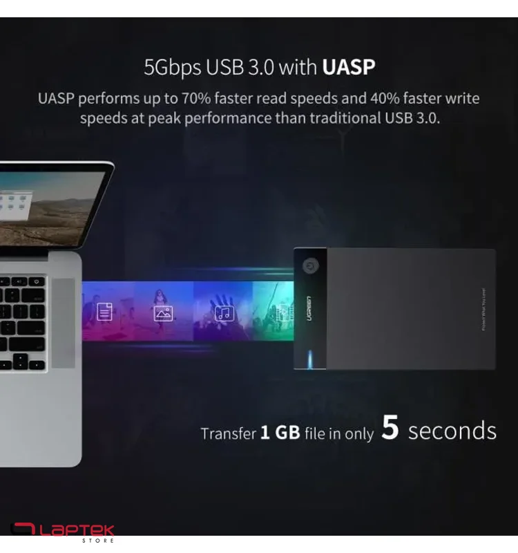 Boîtier pour disque dur externe SATA 3.5" / Usb 3.0 - Miniature 3