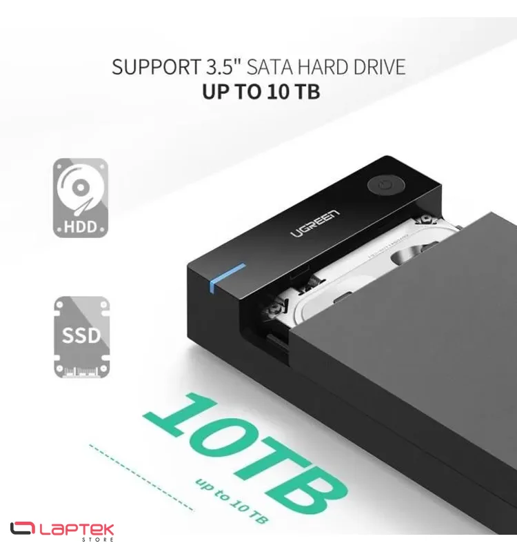 Boîtier pour disque dur externe SATA 3.5" / Usb 3.0 - Miniature 4
