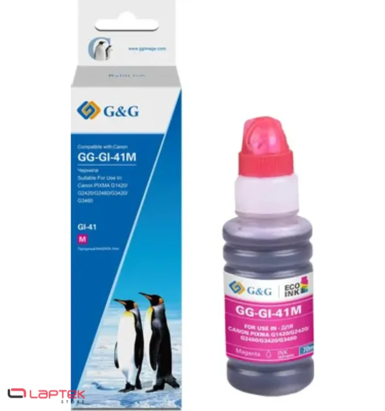 Bouteille d’encre Rouge G&G GI-41M (adaptable) CANON - Vue 1 | Laptek Store Tunisie