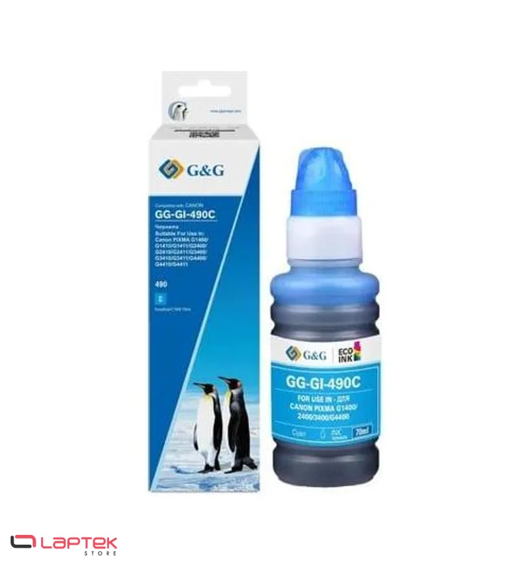 Bouteille d’encre noire compatible G&G G490 / NPR-490C (adaptable) CANON - Vue 1 | Laptek Store Tunisie
