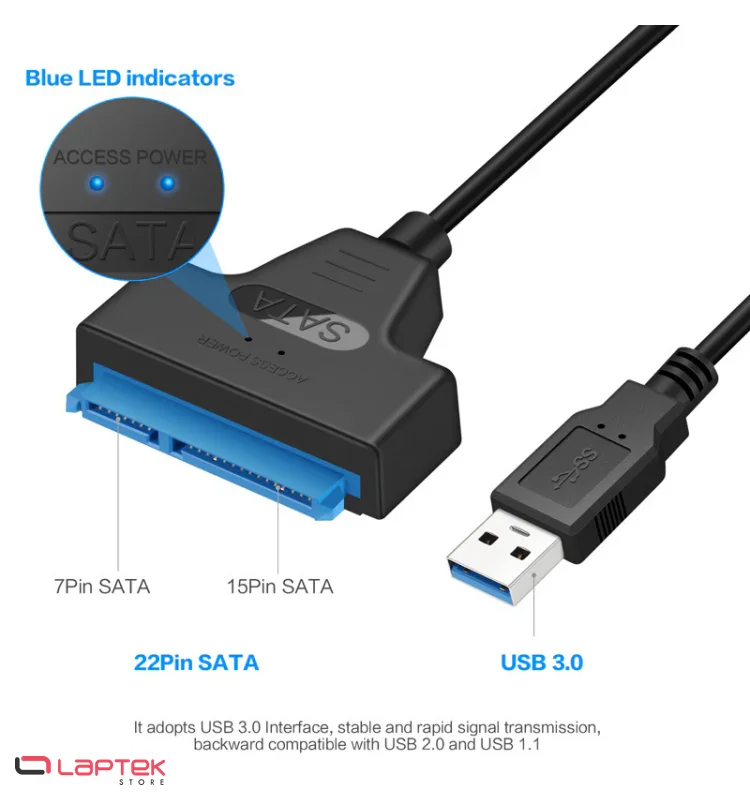 Cable Adaptateur SATA vers USB 3.0 - Miniature 3
