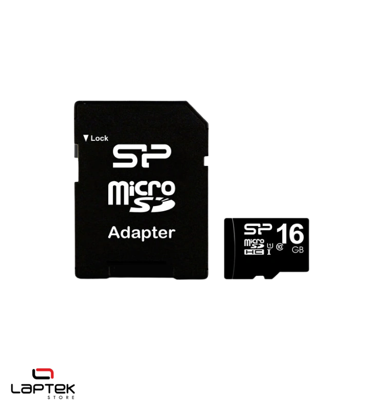 Carte Mémoire SILICON POWER 16Go Class 10 avec Adaptateur - Vue 1 | Laptek Store Tunisie