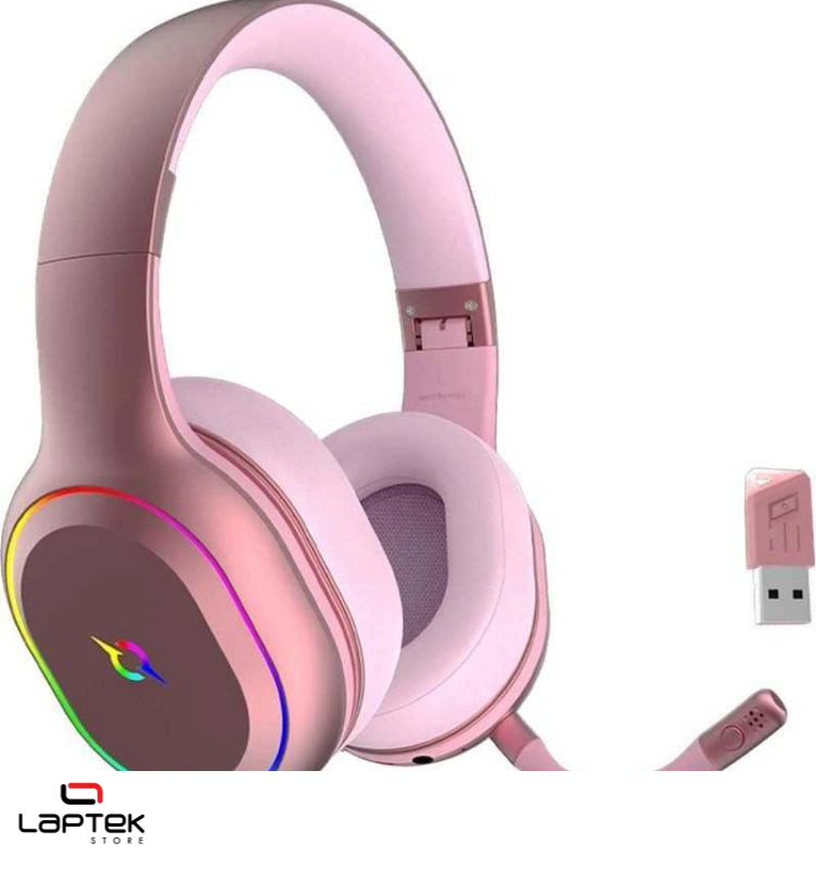 Casque Micro GAMER AQIRYS LYRA Sans Fil Rose AQIRYS - Miniature 4