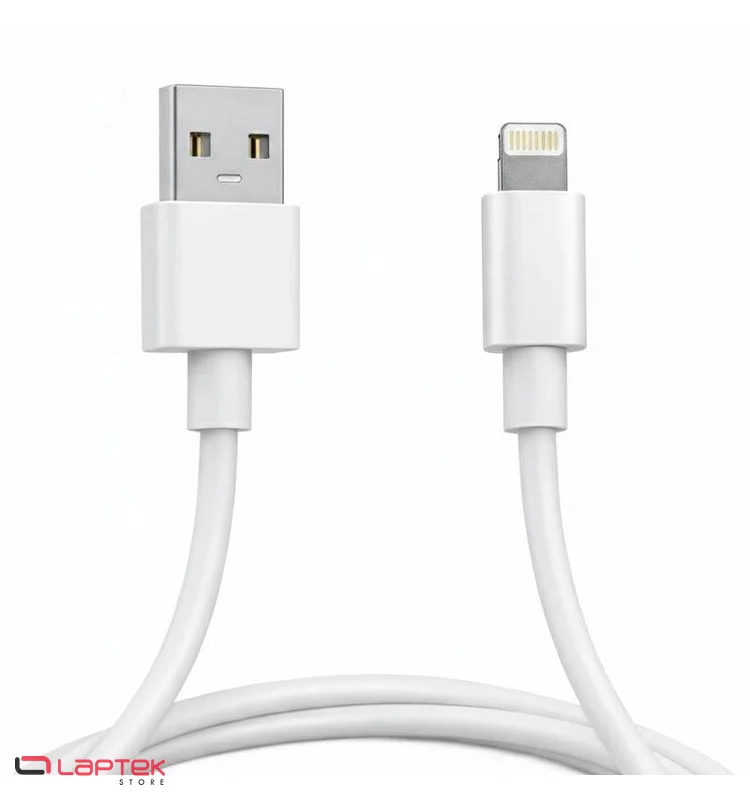 Câble Chargeur Black Wave Lightning Blanc - Vue 1 | Laptek Store Tunisie
