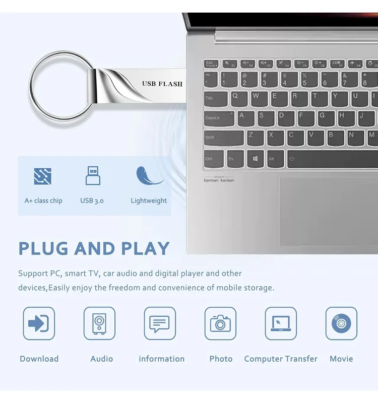 Clé USB 982 Go étanche USB 3.0 - Stockage de données pour ordinateur, tablette, ordinateur portable - Miniature 2
