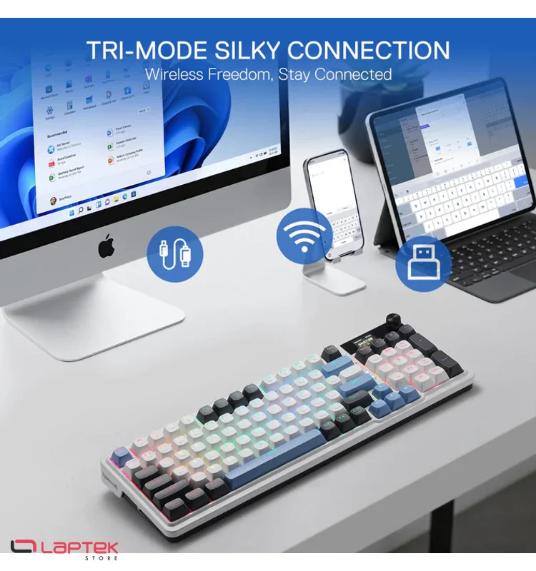 Clavier Gamer - Mécanique Redragon GALATIN PRO K719 (Ice Blue) REDRAGON  - Miniature 7