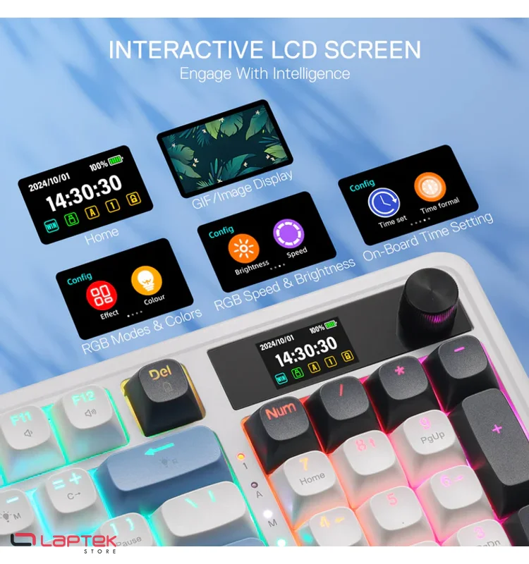 Clavier Gamer - Mécanique Redragon GALATIN PRO K719 (Ice Blue) REDRAGON  - Miniature 8