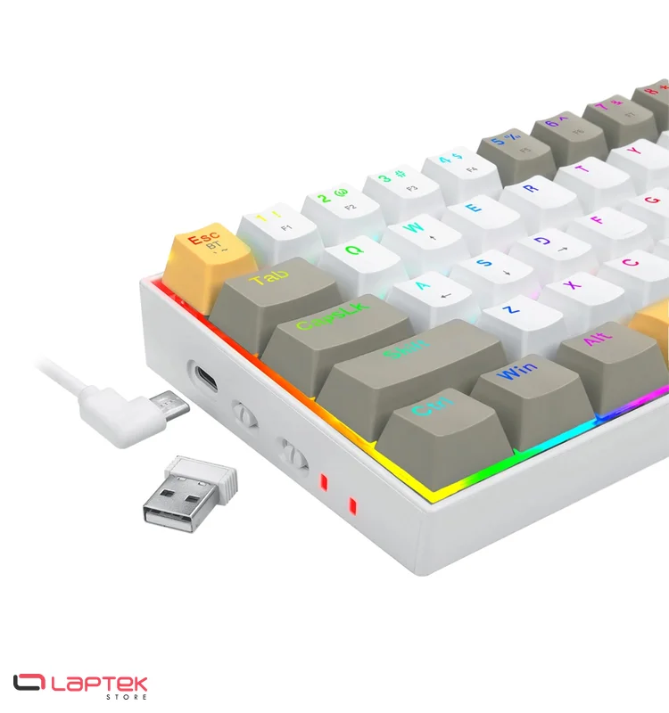 Clavier Gamer - MÉCANIQUE Redragon K530 PRO Draconic 60% Compact RGB WHITE REDRAGON  - Miniature 2