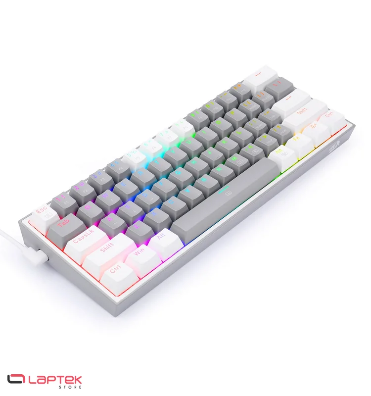 Clavier Gamer - Mécanique REDRAGON K617 FIZZ 60% RGB GREY & WHITE AZERTY REDRAGON  - Miniature 4