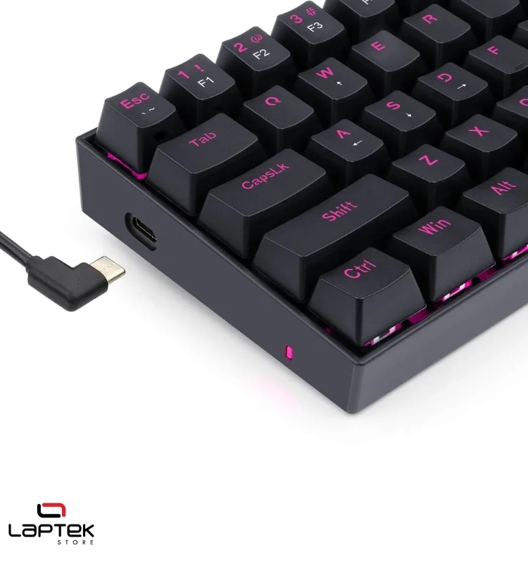 Clavier Gamer - MÉCANIQUE Redragon LAKSHMI K606 RAINBOW LED RED SWITCH - BLACK REDRAGON  - Miniature 2