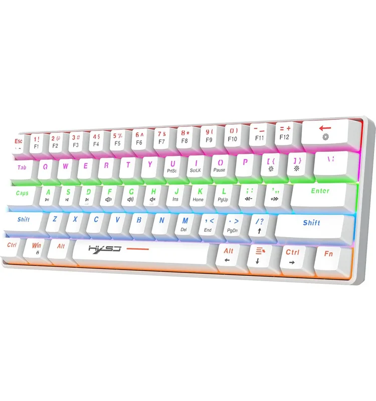 Clavier Gamer HXSJ Filaire Mécanique V900 - Blanc HXSJ - Vue 1 | Laptek Store Tunisie