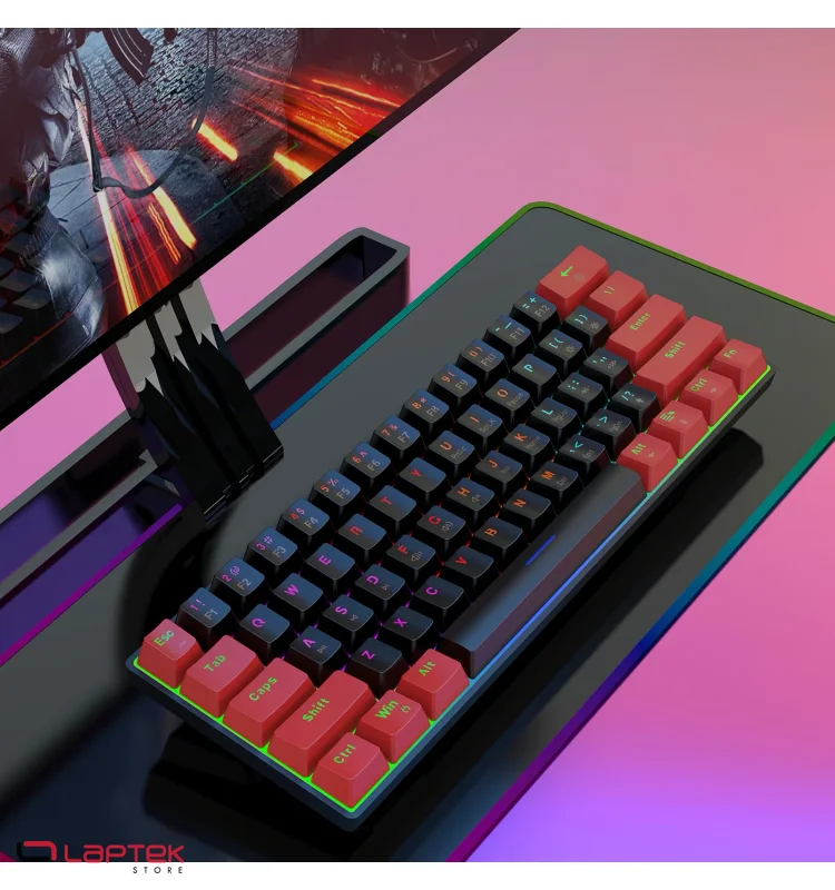Clavier Gamer HXSJ Filaire Mécanique V900 - Noir&Rouge HXSJ - Miniature 2