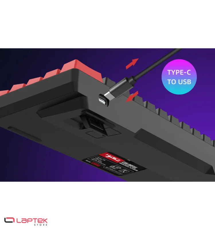 Clavier Gamer HXSJ Filaire Mécanique V900 - Noir&Rouge HXSJ - Miniature 5