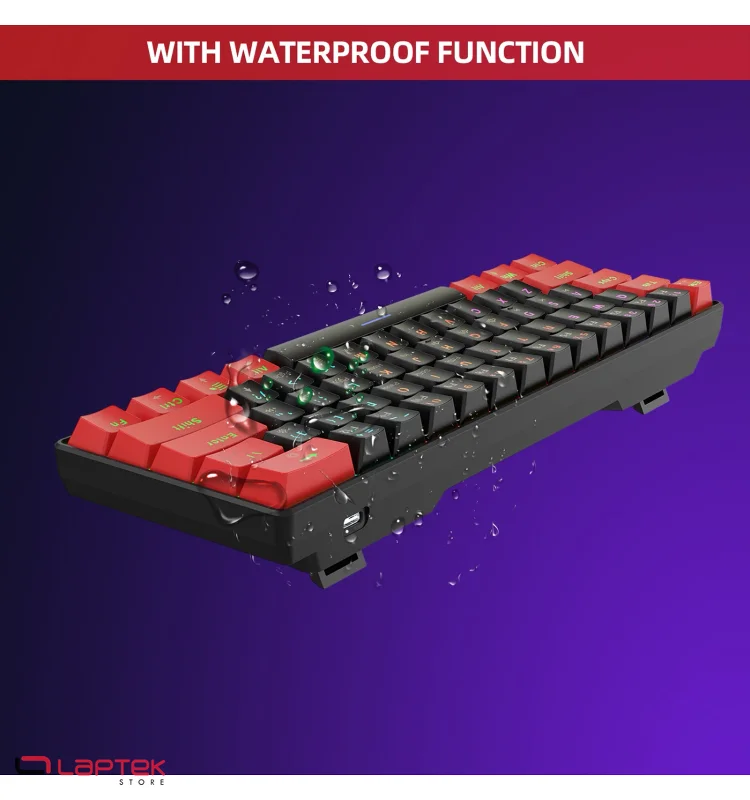Clavier Gamer HXSJ Filaire Mécanique V900 - Noir&Rouge HXSJ - Miniature 6