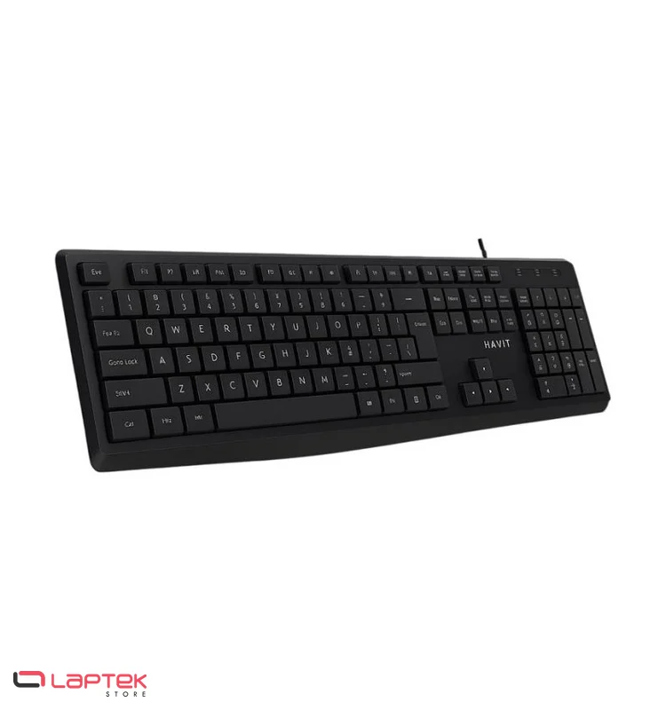 Clavier Havit Ultra Slim HV-KB206 Noir HAVIT - Vue 1 | Laptek Store Tunisie