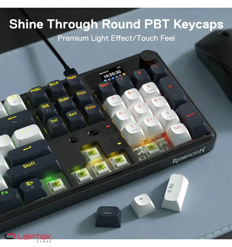 CLAVIER REDRAGON MECANIQUE WYVERN LCD PRO K761WB-RGB-PRO  REDRAGON  - Miniature 2