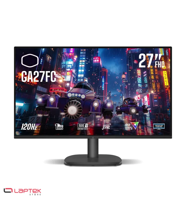 Ecran Gamer - COOLER MASTER GA27FC 27" FHD 120Hz IPS Cooler Master - Vue 1 | Laptek Store Tunisie