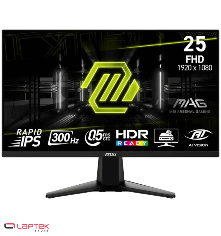 Ecran Gaming MSI MAG 255XF 24.5'' Full HD Fast IPS 300Hz MSI - Vue 1 | Laptek Store Tunisie